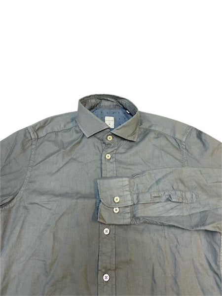 BASTONCINO Men's Gray Long Sleeve Dress Shirt Sz 15X38 NWT