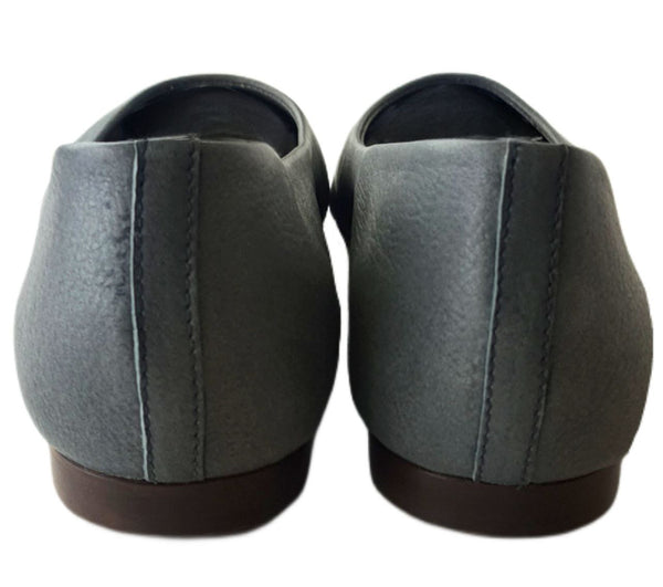 LIEBESKIND Women's Grey Leather Balerina Flats #LK5011 10.5 NWOB