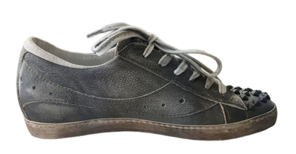 LIEBESKIND Women's Grey Leather Low Top Sneakers #LK5021 NWOB