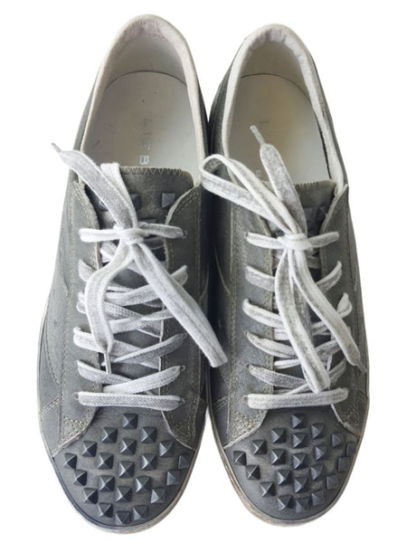 LIEBESKIND Women's Grey Leather Low Top Sneakers #LK5021 NWOB