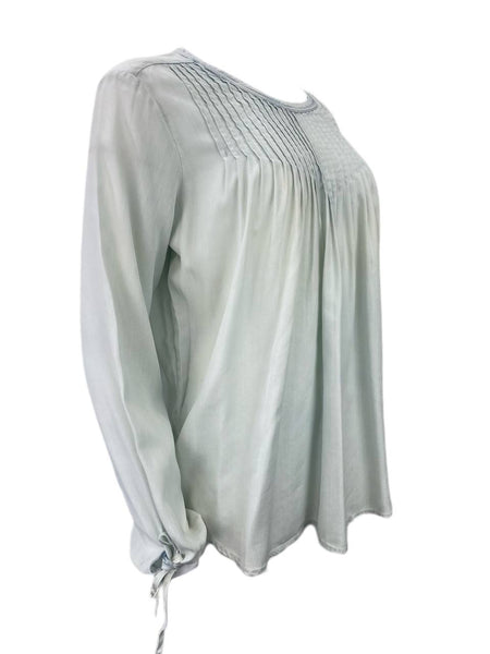 SCOTCH & SODA Women's Blue Jeans Round Neck Blouse #555 2 NWOT