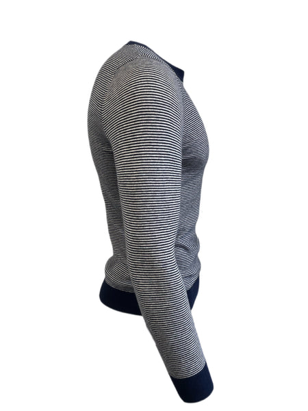 SCOTCH & SODA Men's Navy Striped Classic Crewneck Sweater #571 S NWT