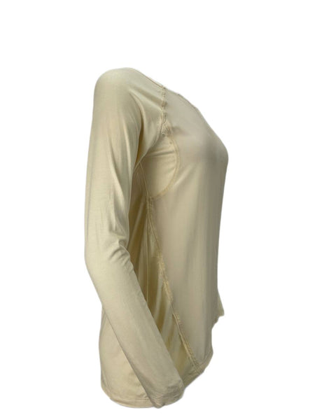 9/15 Women's Light Yellow Lightweight Long Sleeve Blouse #58T S NWT