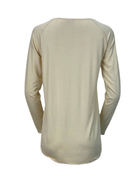 9/15 Women's Light Yellow Lightweight Long Sleeve Blouse #58T S NWT