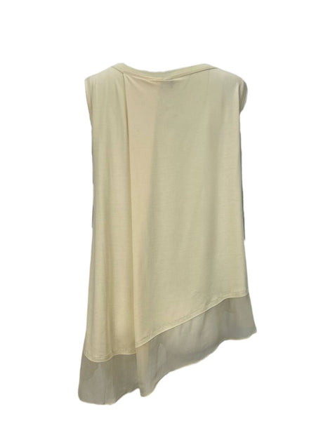 9/15 Women's Light Yellow Lightweight Sleeveless Top #64T M NWT