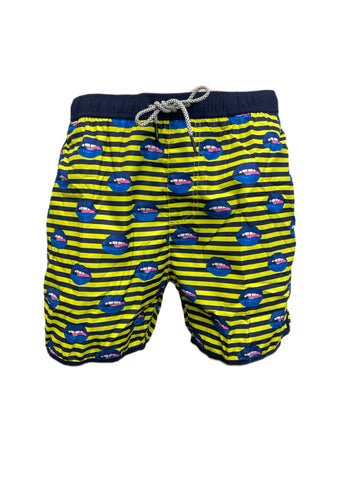 SCOTCH & SODA Men's Yellow All Over Print Swim Shorts #691 XL NWT