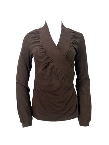 ELIZABETH MCKAY Women's Brown Katnarine Blouse #7004 S MWT