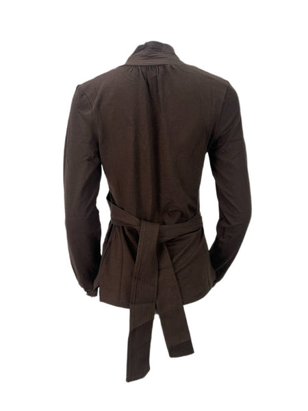 ELIZABETH MCKAY Women's Brown Katnarine Blouse #7004 S MWT