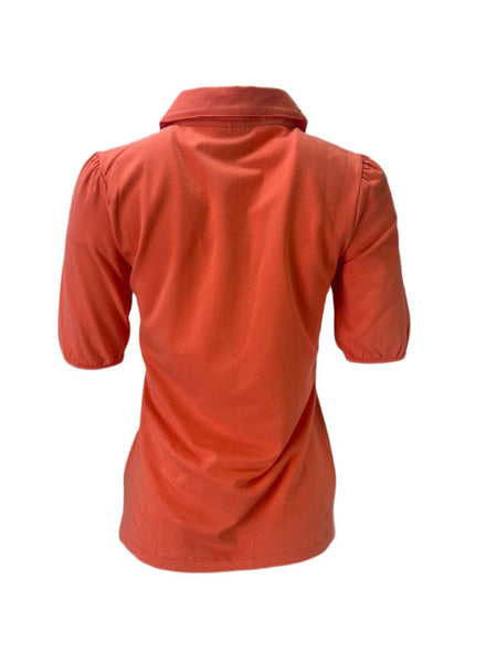 ELIZABETH MCKAY Women's Coral Polo Shirt #7005 S NWT