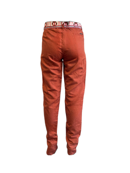 Maison Scotch Women's Brown Lightweight Tie Dye Pants #701 NWT