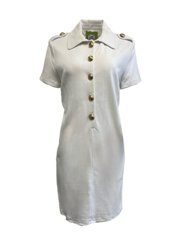 ELIZABETH MCKAY Women's White Annapolis Dress #7064 XL NWT