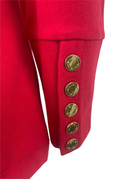 ELIZABETH MCKAY Women's Red Riley Turtleneck Top #7073 XL NWT