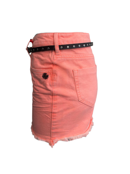 Maison Scotch Women's Pink Two-Way Belt Skirt #714 26 NWT