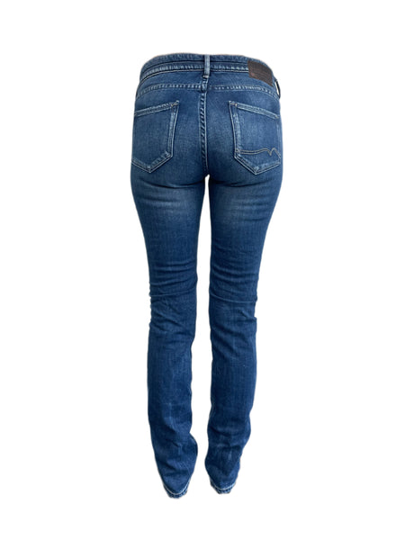 MAISON SCOTCH Women's Blue Skinny Low Rise Jeans #714 No Size NWT