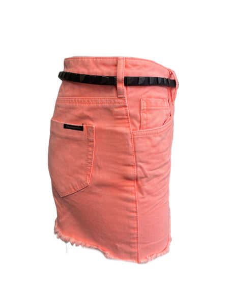 Maison Scotch Women's Pink Two-Way Belt Skirt #714 26 NWT