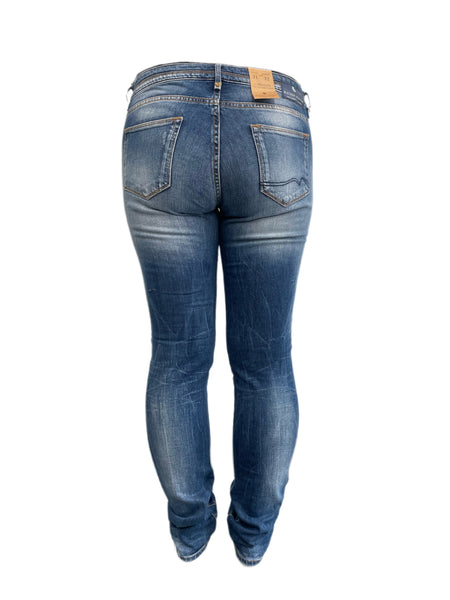 MAISON SCOTCH Women's Blue Low Rise Straight Leg Jeans #716 NWT