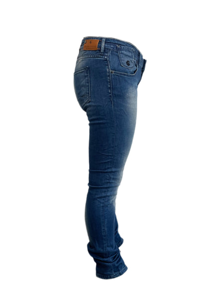 MAISON SCOTCH Women's Dark Blue Low Rise Straight Leg Jeans #717 NWT