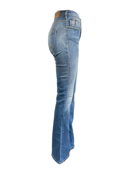 MAISON SCOTCH Women's Blue Low Rise Flared Jeans #754 NWT