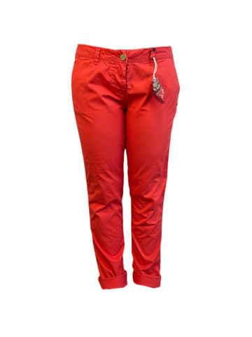 Maison Scotch Women's Red Lightweight Chinos Pants #788 30/32 NWT