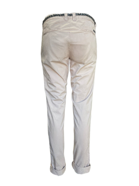 Maison Scotch Women's Light Pink Belted Chinos Pants #801 NWT