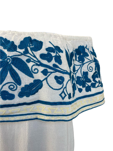 SCOTCH & SODA Women's White Embroidered Off-the-sholder Dress #826 NWT