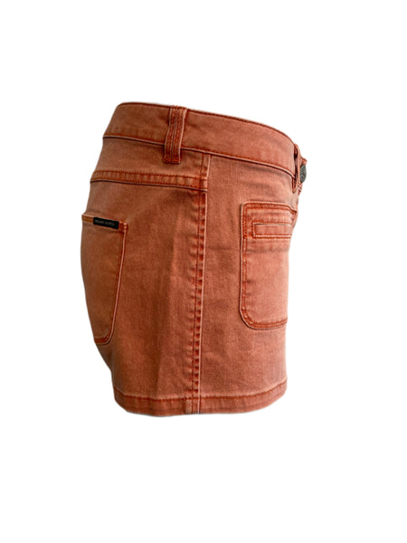 Maison Scotch Women's Orange Pocket Shorts #843 No Size NWT