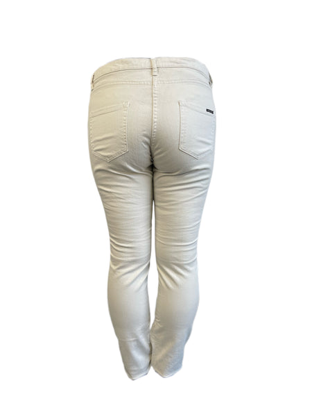 Maison Scotch Women's White Low Rise Zip Details Pants #850 31/32 NWT