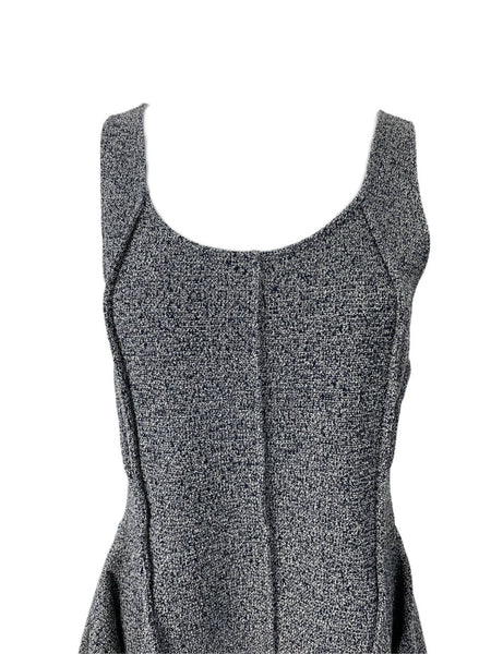 DEREK LAM Women's Blue Round Neck Flared Blouse #85TJ 44 NWT