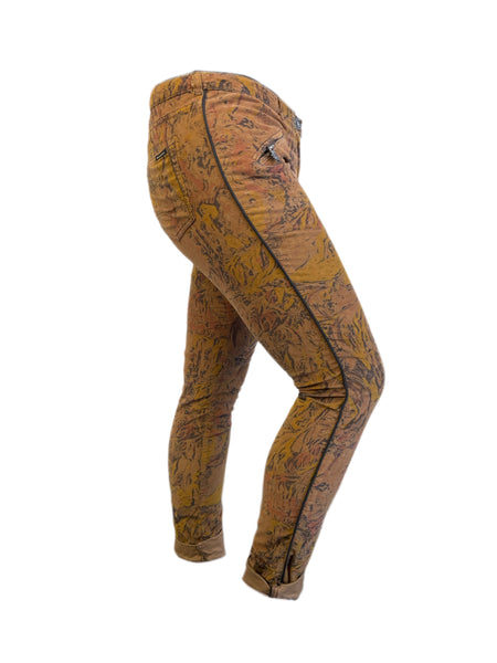 Maison Scotch Women's Brown All Over Print Pants #882 30/32 NWT