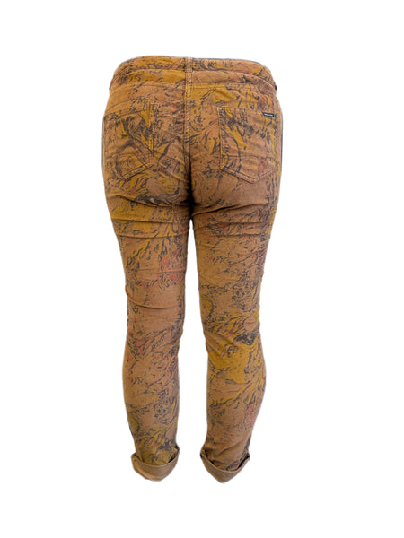 Maison Scotch Women's Brown All Over Print Pants #882 30/32 NWT