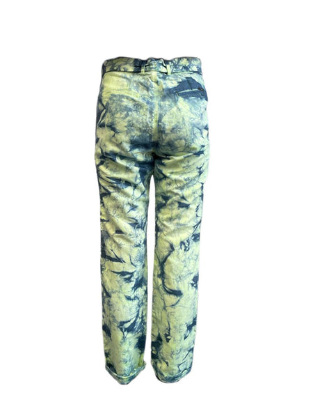 Maison Scotch Women's Multicolor Straight Leg Tie Dye Pants #884 1 NWT