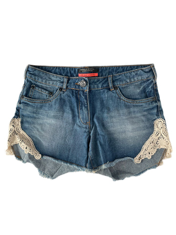 MAISON SCOTCH Women's Blue Jean Les Bon Vivants Shorts #893 24 NWT