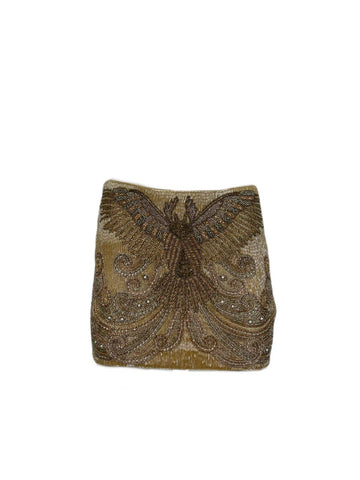 HAUTE HIPPIE Women's Gold Details Mini Skirt #9068 NWT