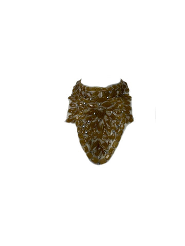 HAUTE HIPPIE Women's Gold Stone Necklace #9096 S NWT