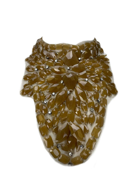 HAUTE HIPPIE Women's Gold Stone Necklace #9096 S NWT