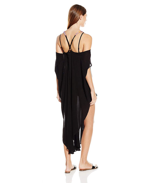 MARA HOFFMAN Embellished Off The Shoulder Caftan Cover-up Dress 95320 $348 NEW