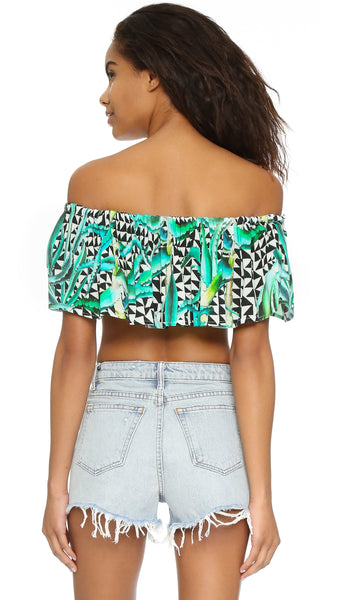 MARA HOFFMAN Off the Shoulder Crop Top 95590 $189 NEW
