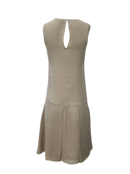 RICHARD CHAI Women's Beige Drop Waist Dress #9S11 NWT