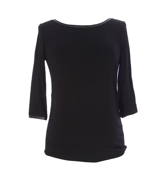 9FASHION Maternity Women's Carrie Black Blouse Sz S $95 NEW