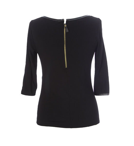 9FASHION Maternity Women's Carrie Black Blouse Sz S $95 NEW