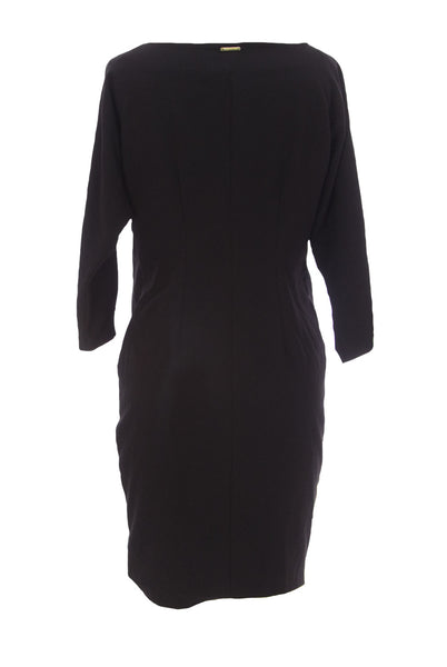 9FASHION Maternity Women's Chantal Dress w/ Black Buckle, Small, Black