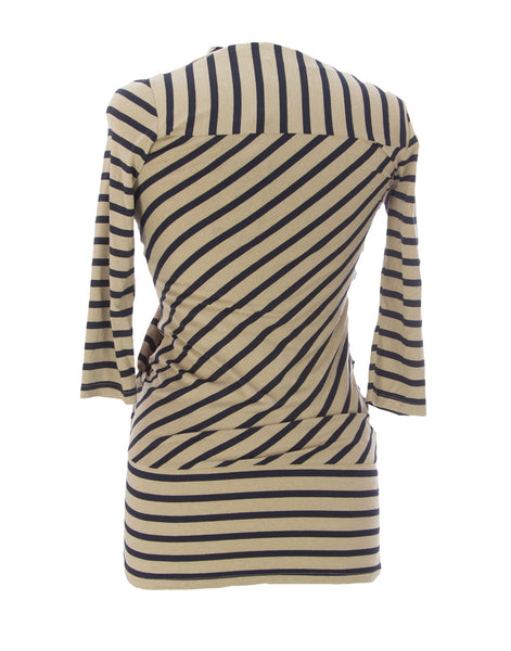 9FASHION Maternity Women's Gosella II Multi Striped Blouse Sz S $72 NEW