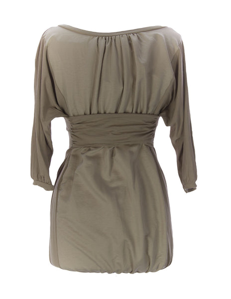 9FASHION Maternity Women's Mara Biscuit Dragonfly Blouse Sz S $78 NEW