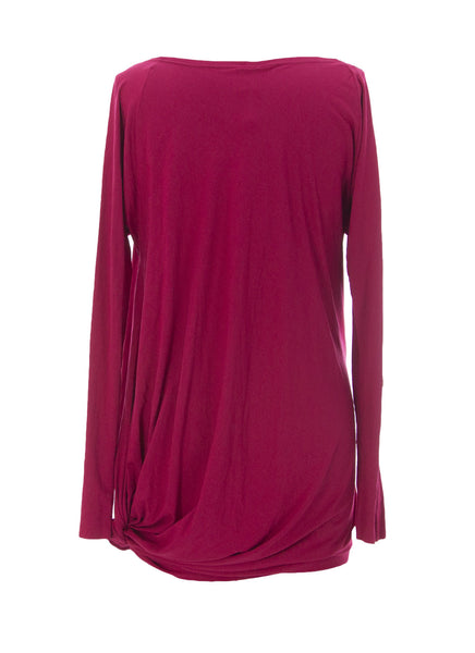 9FASHION Maternity Women's Senura Raspberry Hi-Low Tunic Sz S $79 NEW