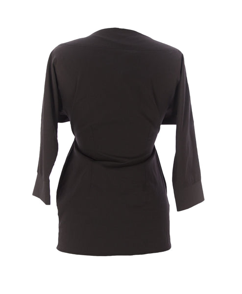 9FASHION Maternity Women's Utta Cappuccino Blouse Sz S $68 NEW