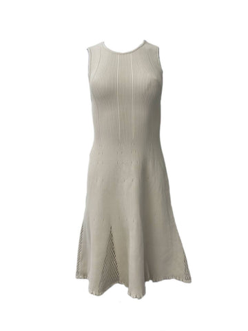 DEREK LAM Women's Beige Knee Length With Mesh Dress #A79 M NWOT