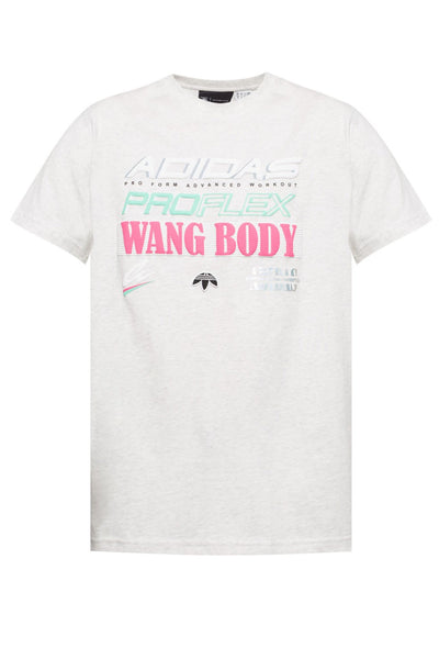 Adidas x Alexander Wang Graphic Tee, Small, Heather/White/Pink