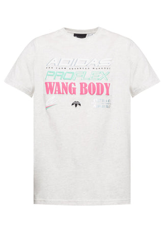 Adidas x Alexander Wang Graphic Tee, Small, Heather/White/Pink