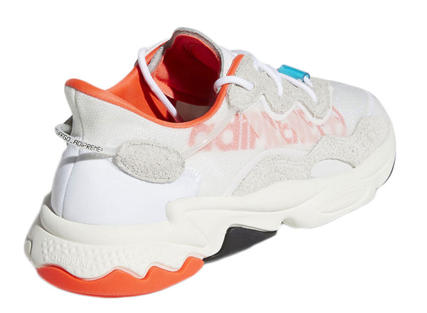 ADIDAS Men's Ozweego Big Logo Sneakers, Footwear White/Solar Red, US 11