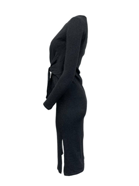 HEARTLOOM Women's Charcoal Adrian Knit Midi Dress Size XS NWT